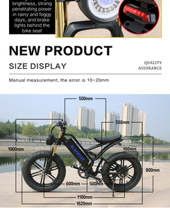Bicicleta de Montaña MTB 2023 en Oferta, 48V 750W, 20*4.0'', Amortiguador Hidráulico de Aluminio, 7 Velocidades, Amortiguador Hidráulico 48V 750W 20* - Product Image 6