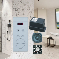 Ensemble complet moderne et intelligent de contrôleur de cabine de douche pour lumière de couleur et haut-parleur et pommeau de douche