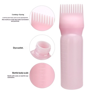 Set de 2 Piezas para el Cuidado del Cabello: Cepillo de Silicona para Masaje del Cuero Cabelludo y Aplicador con Peine para Raíces y Botella con Escala Graduada para Tinte de Cabello - Product Image 5