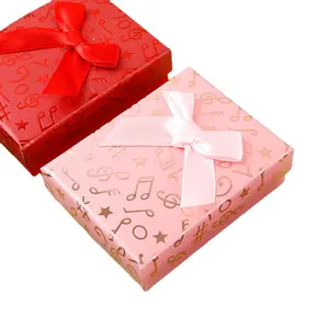 도매 가격 보석 종이 포장 선물 상자 보석 종이 포장 선물 상자 활 리본