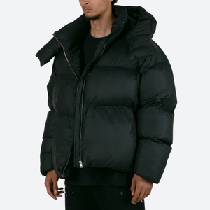 Veste d'hiver matelassée pour homme, coupe oversize, coupe courte, coupe-vent, chaude, personnalisable, avec impression de logo, zippée - Product Image 1