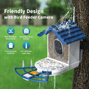 Mangeoire à <span class=keywords><strong>oiseaux</strong></span> intelligente AI moderne de luxe avec caméra, alimentée par batterie solaire, en PP, pour <span class=keywords><strong>oiseaux</strong></span> - Product Image 5