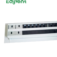 Diffuseur linéaire en aluminium à 2 fentes, grille d'aération réglable avec lames de déflection pour système de ventilation CVC, couleur blanche