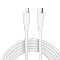 Cable de Carga Rápida USB-C a USB-C de 65W PD, Cable Cargador Duradero de Silicona Líquida para Laptop, Android, iPhone, Transferencia de Datos de 480Mbps