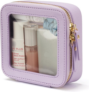 กระเป๋าเครื่องสำอางหนังขนาดเล็กใสน่ารักแฟชั่นมีซิป4สี - Product Image 1