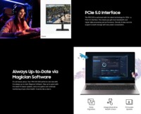 SAMSUNG 990 EVO, M.2 2280 SSD, 1TB & 2TB Hard Drive, dengan PCIe 5.0x 2/4.04, membaca hingga 5,000 MB/s, untuk PC laptop, HMB