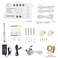 Nouveau kit de contrôleur d'escalier à détecteur de mouvement à installation rapide en 16 étapes avec bande LED COB pour un contrôle progressif des bandes LED intérieures