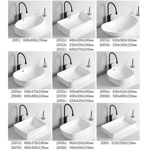 Lavabo Ovalado Blanco de Cerámica para Encimera, de un Solo Orificio, Fácil de Limpiar, para Baño - Product Image 3