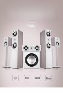 ระบบเสียงห้องนั่งเล่นรุ่นใหม่ วัสดุไม้ สำหรับทีวี ไร้สาย 5.1 โฮมเธียเตอร์ 5.1 - Product Image 5