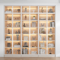 Bureau bibliothèque élégant en bois naturel avec unité intégrée et compartiments de rangement spacieux pour les espaces de travail contemporains