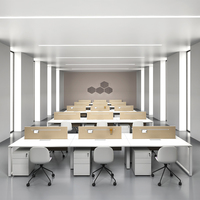 Meubles de bureau modulaires OEM, table d'ordinateur durable, poste de travail de bureau, bureau pour immeuble de bureaux