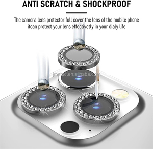 Protection d'Objectif Diamant en Verre Trempé pour Appareil Photo Téléphone Mobile pour <span class=keywords><strong>iPhone</strong></span> 14 Pro <span class=keywords><strong>Max</strong></span> 15 16 17 air - Product Image 5
