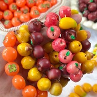 Collection de Perles en Résine 3D Mignonnes en Forme de Fruits (Pomme, Mangue, Poire) pour DIY, Pendentifs et Accessoires de Bracelet Faits Main