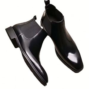 New Style Fashionable Genuine Leather Handmade Men's Formal Shoes With Low <b>Heels</b> Comfortable and Casual Custom-Made Shoes - Product Image 6