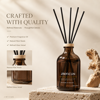 Diffuseur de parfum d'ambiance en verre personnalisé 100 ml avec bouchon en bois, marque privée, OEM ODM, luxe, écologique, arôme frais, cadeau