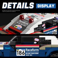 Blocs de construction de voiture de rallye tout-terrain Desert Legend 186, kit de modèle de voiture de course, jouet de collection en briques pour exposition sur bureau