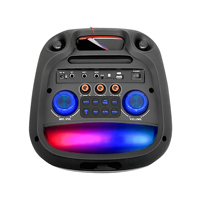 Altavoz de Torre Vertical Transparente de 60W con Bluetooth, Luces RGB Fluidas, Altavoz de Karaoke, Micrófonos Inalámbricos Dobles, Control Remoto, Adaptador de 13.5V 1.5A