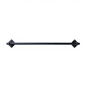 Porte-serviette mural industriel noir simple en métal résistant à la rouille pour la maison, les hôtels, accessoire de salle de bain en promotion - Product Image 1