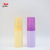 Flacon pulvérisateur de voyage mini 60 ml en PET mat, rechargeable, pour cosmétiques, soins de la peau, toner, sérigraphie givrée, vente en gros