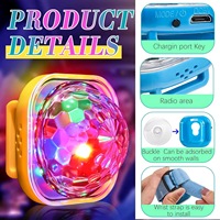 Mini LED Disco-Kugel Handgelenk-Lampe Armband-Licht Blau Elfen-Bühnenbeleuchtung Weihnachts-Disco-Party-Beleuchtung Blau Rot Rosa Gelb RoHS