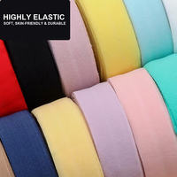 Bande élastique pliante enduite sur mesure de 20 mm, en gros, pour la confection de vêtements et la ceinture de vêtements