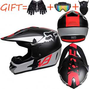 Casque tout-terrain pour karting et VTT, unisexe, toutes saisons, pour le VTT en descente [Offre spéciale : ensemble de trois pièces offert] - Product Image 4