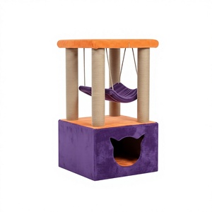 Luxury Classic Multi-Level <b>Cat</b> Tree Tower Premium Jute Eco-Friendly Scratching Post with Cozy Tube House & <b>Platforms</b> Carton - Product Image 1