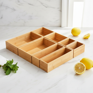 Offre Spéciale : Organisateur de Tiroir Gain de Place, Plateau à Ustensiles en Bambou pour Rangement de Cuisine - Product Image 1