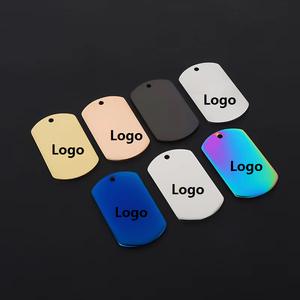 Nhà Máy đánh bóng PVD mạ hình chữ nhật thép không gỉ <span class=keywords><strong>Dog</strong></span> Tag cho cá nhân khắc UV in ấn khoảng trống - Product Image 1