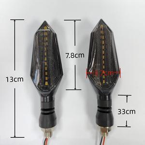 Clignotants séquentiels à LED pour moto Sx, 12V, universels, feux d'avertissement double face - Product Image 2