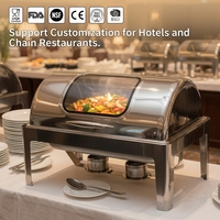 Gewerblicher Chafing Dish aus Edelstahl, Buffet-Warmhaltebehälter-Set für Catering, Hotel und Restaurant