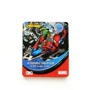 Libro magnético de actividades para niños, libro de historia de Spider Man DIY para educación temprana