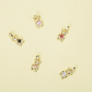 <span class=keywords><strong>Collar</strong></span> con Colgante de Osito de Peluche Español Mini, de Circonita Cúbica y Oro de 14K, Colorido y Económico, Cadena de Piedras Preciosas, al por Mayor, No se Deslustra - Product Image 4