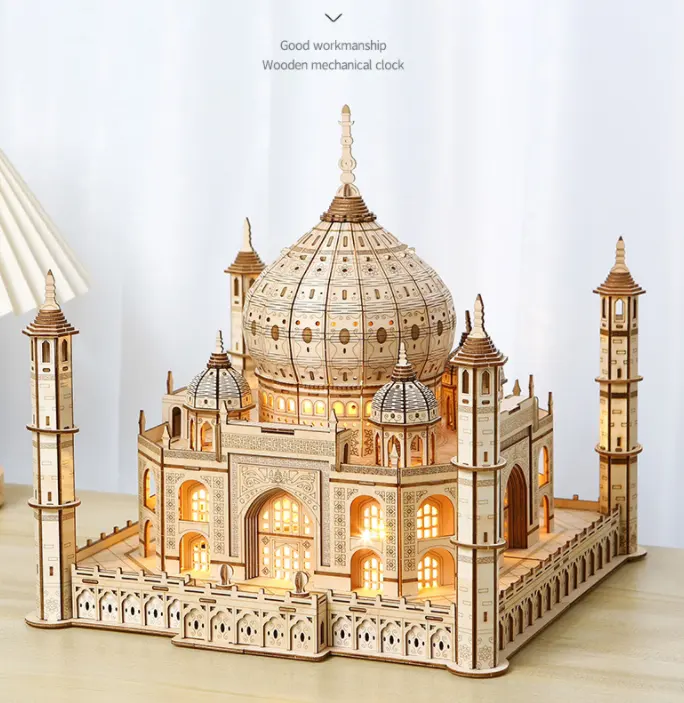 RTS Factory Puzzle 3d jouet éducatif pour enfants Puzzle d'architecture 3d le château Puzzle en bois modèle