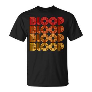 T-shirt divertente Bloop Blooper Fun Silly, maglietta promozionale nera da uomo, taglia grande - Product Image 2