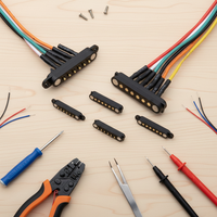 Connecteur magnétique Pogo Pin étanche en laiton et nylon DAJIANG OEM personnalisé, 6 broches mâle/femelle, 2,54 mm, à ressort, prise d'alimentation CC