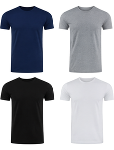 Camiseta Heather para Hombre, Manga Corta, Cuello Redondo, Mezcla de Algodón, Estilo Casual Urbano, Logotipo Personalizado, 320gsm, Transpirable - Product Image 1