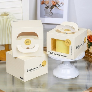Cajas Pequeñas para Pasteles de Boda, Caja de Cartón Blanca con Ventana para Invitados, Empaque Individual para Regalos - Product Image 4
