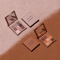 Palette de fards à paupières de luxe 9 couleurs, pressés, super lisses, véganes et sans cruauté, esthétique Coquette, pigmentée, marque privée