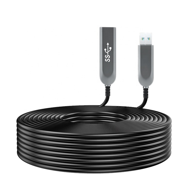 USB3.0 AOC Cable Type-A Male to Female Hybrid Active Optical Industrial Camera Cable for Machine 15/20/30/50M