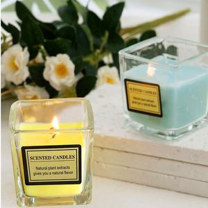 أكواب شموع زجاجية فاخرة مصنوعة يدويًا بنكهات مخصصة لحفلات الزفاف وديكور المنزل والكريسماس وعيد الفصح بروائح جذابة - Product Image 2