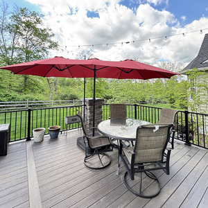 <span class=keywords><strong>Parasol</strong></span> de terrasse extra large rouge de 4,5 m avec manivelle, protection UV et résistant à l'eau pour balcon - Product Image 1