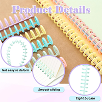 Bobines de reliure en spirale en plastique colorées épines de reliure de peigne pour les fournitures scolaires de bureau de fichier de Document d'affaires d'étudiant
