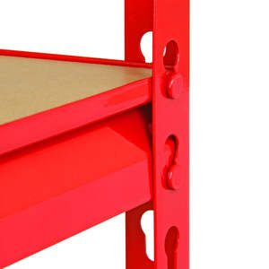 מחסן מתכת אדום כבד מדפים יחידת מדפים 5 שכבות לשימוש ביתי עבור ארגון סככה - Product Image 5