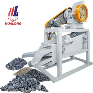 Hualong Machines HLSP-1218z Automatische Screening Kleine Marmeren Granieten Kaakbreker Machine Steen Verpletteren Met Trilscherm