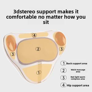 Almofada de Massagem Corporal Triangular Multifuncional Confortável com Controle de Tempo, 3 Modos de Massagem, 3 Níveis de Calor, Potência de 10W, Recarregável - Product Image 2