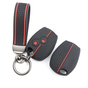 Housse <span class=keywords><strong>de</strong></span> clé en silicone à 2 boutons avec porte-clés, <span class=keywords><strong>coque</strong></span> <span class=keywords><strong>de</strong></span> clé télécommande pour <span class=keywords><strong>Renault</strong></span> <span class=keywords><strong>Modus</strong></span> Clio 3 Twingo Kangoo - Product Image 1