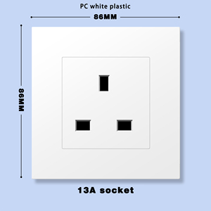 שקע קיר מסוג 86 עם טעינה מהירה USB Type-C 250V מקסימום, תקן בריטי 13A, שקע בריטי סטנדרטי עם מתג - Product Image 6