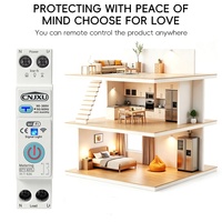 Interruptor Inteligente WIFI 1P+N con Medidor de Energía, Disyuntor Tuya Wifi con Medición de Voltaje, Corriente y Protección contra Fugas, Relé MCB