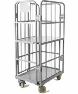 RB1005DY Custom Foldable 500kg Powder Coating Or Electrogalvanizing Logistics Roll Cargo Trolley At Best Price